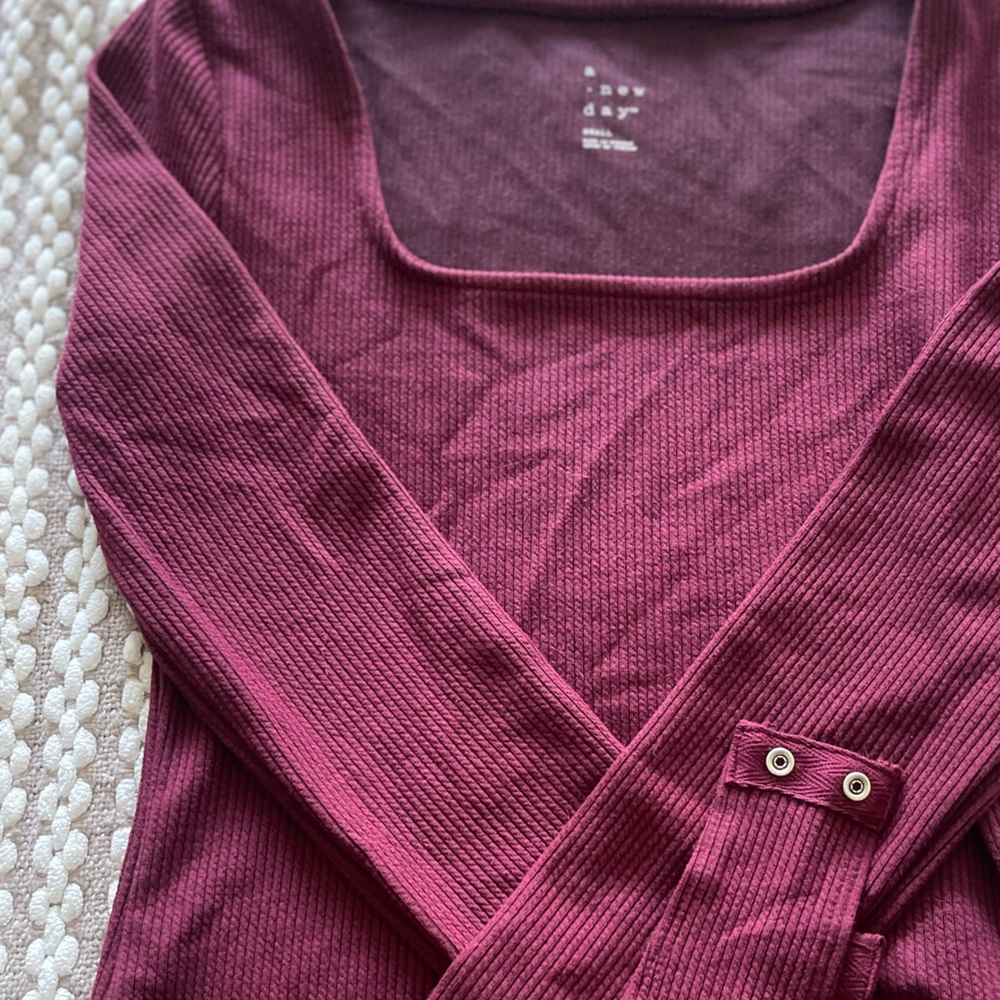 Maroon body suit